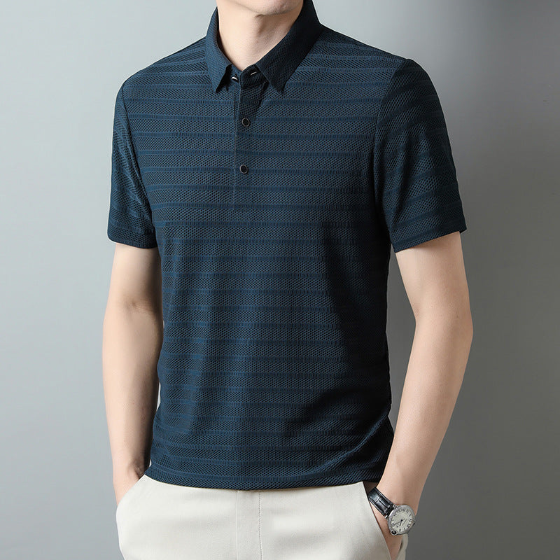LORVENE Contrast Collar Polo