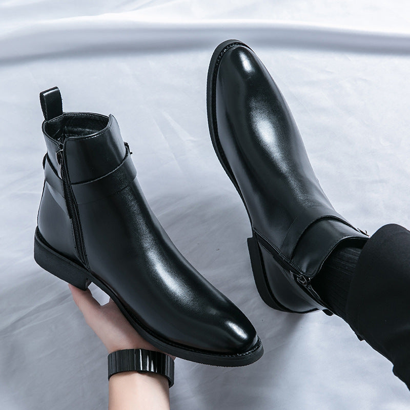 LORVENES Sleek Side Zip Chelsea Boots