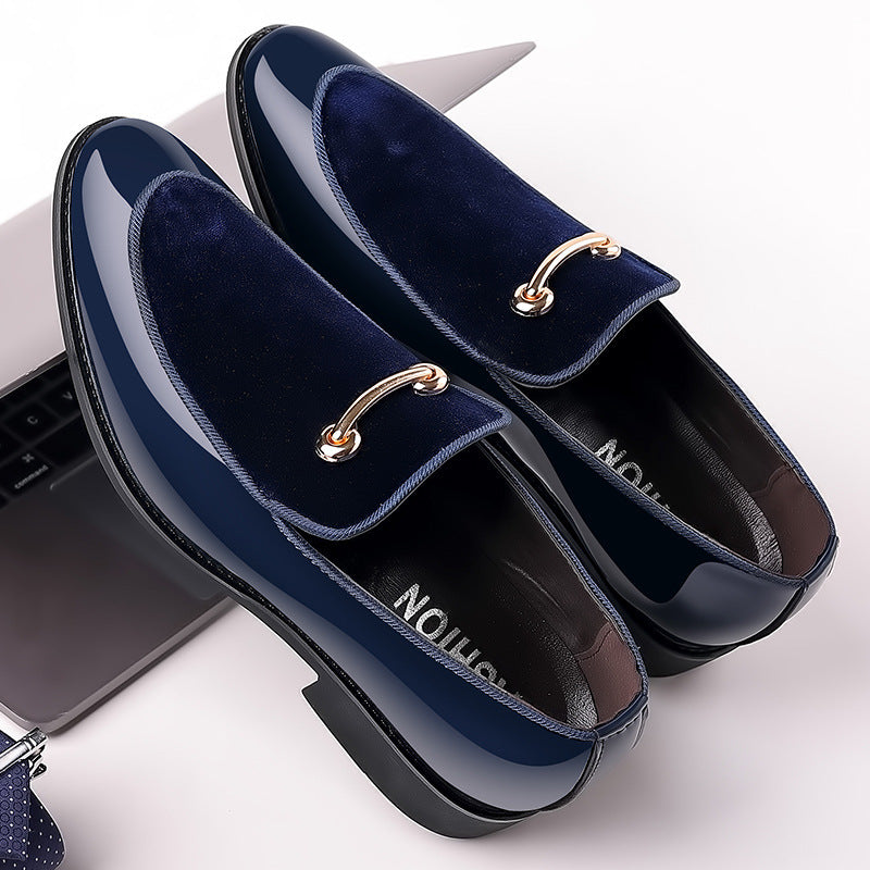 Men’s Luxury Velvet Patent Loafers