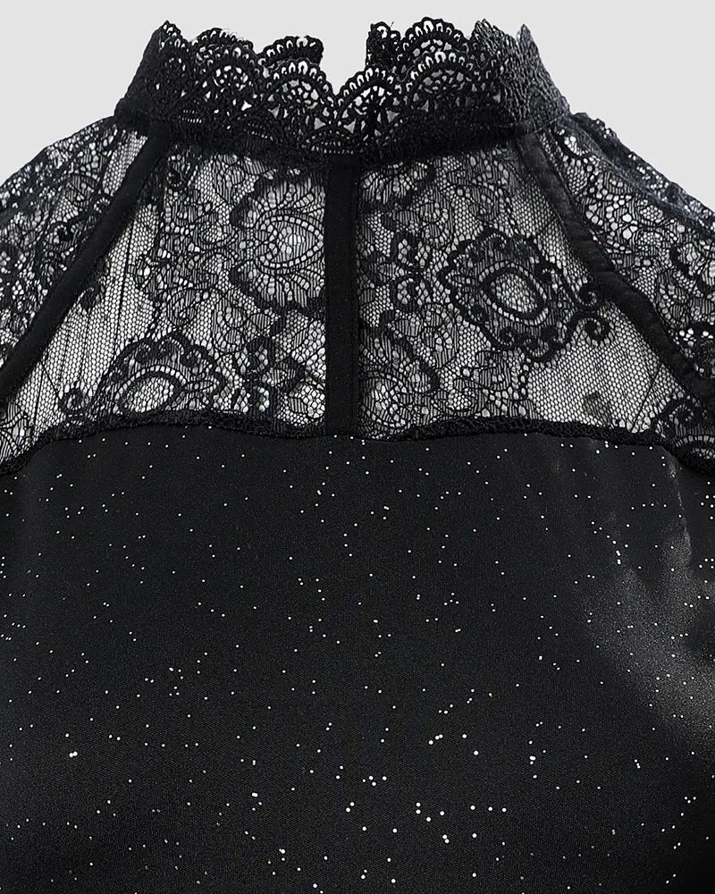 LORVENE Midnight Sequin Dress