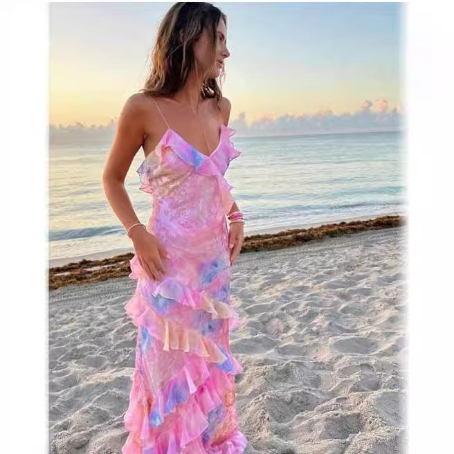 LORVENE Satin Beautiful Glow Dress