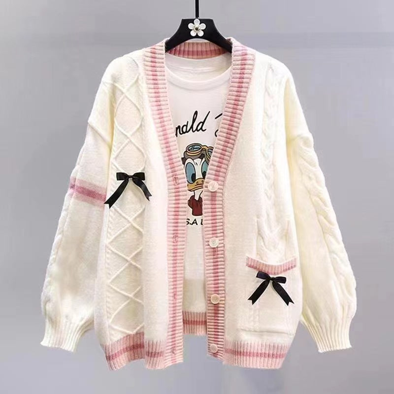 LORVENE Open Front Knit