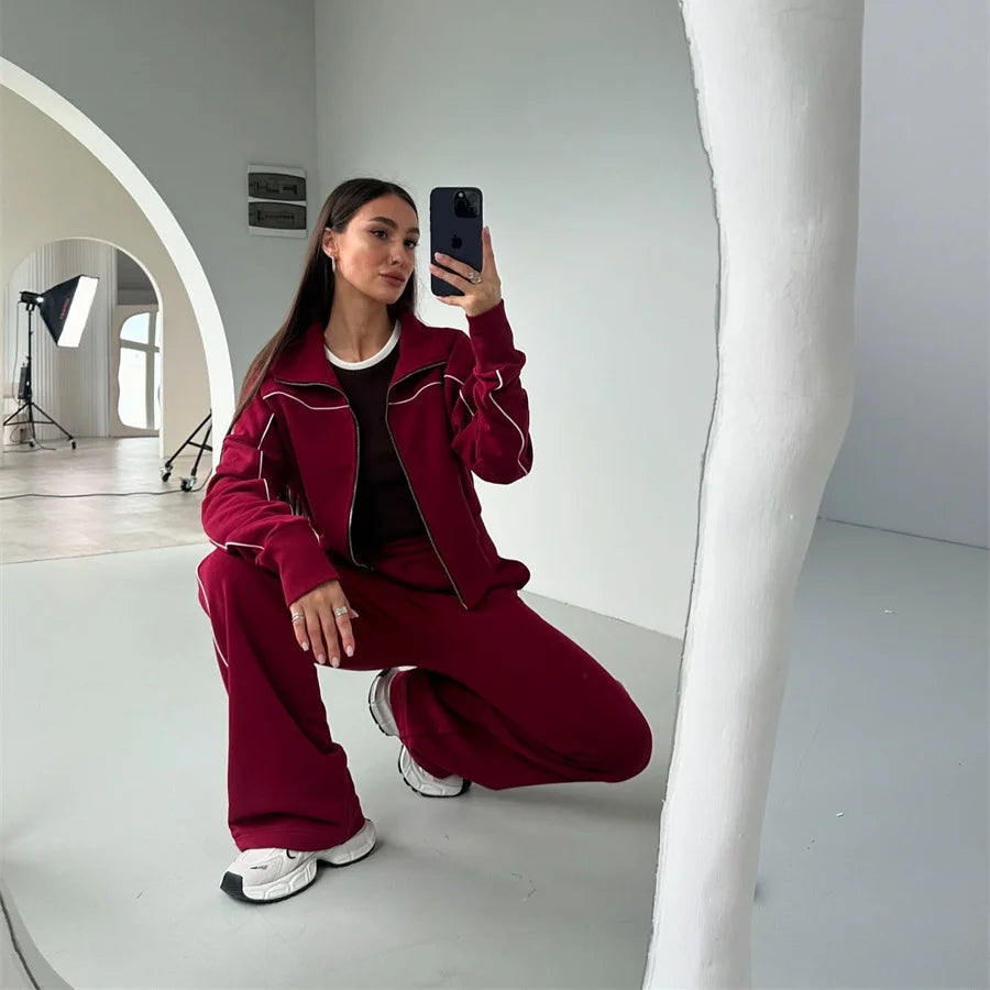 Striped Street Cardigan Set