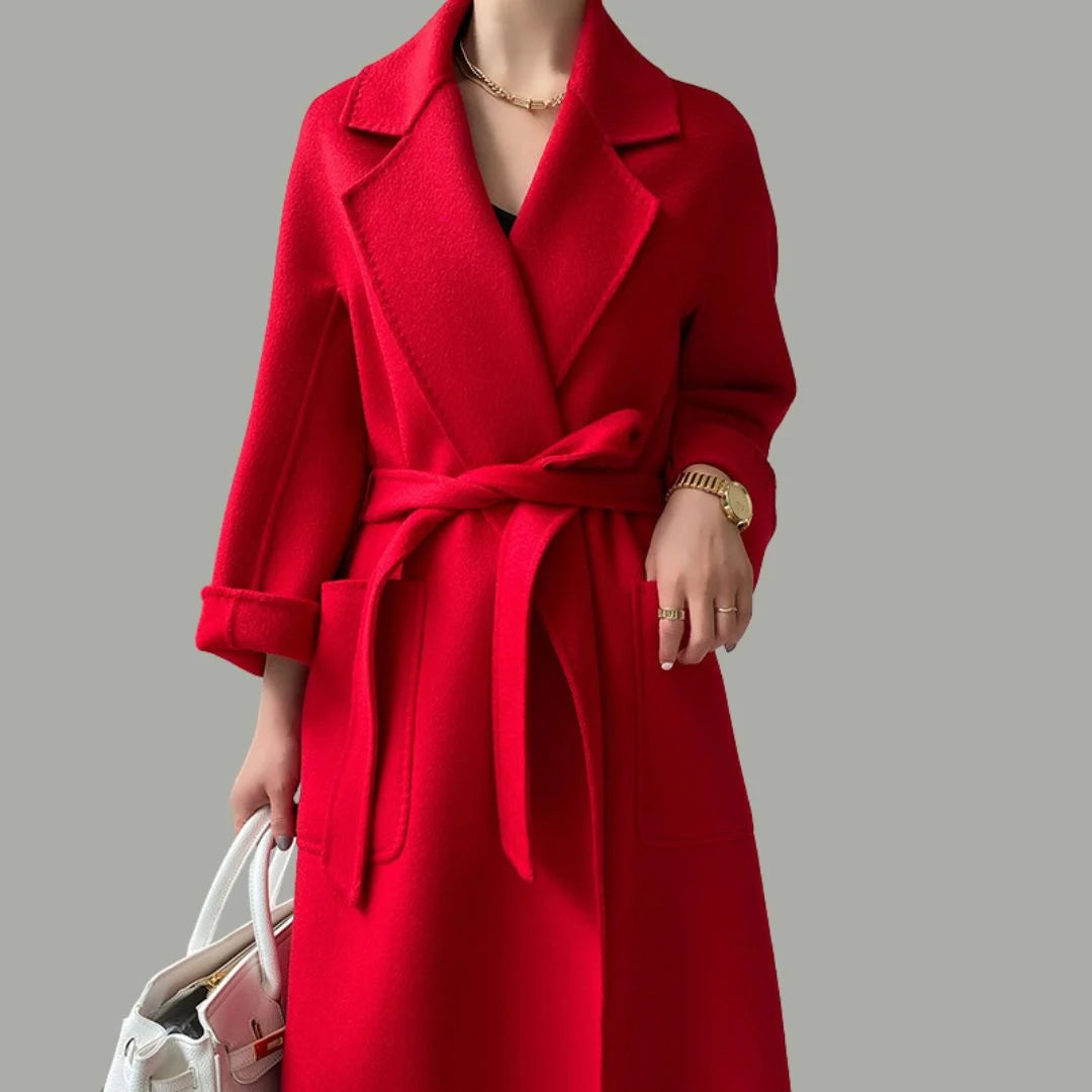 Wool Cashmere Drop Shoulder Coat