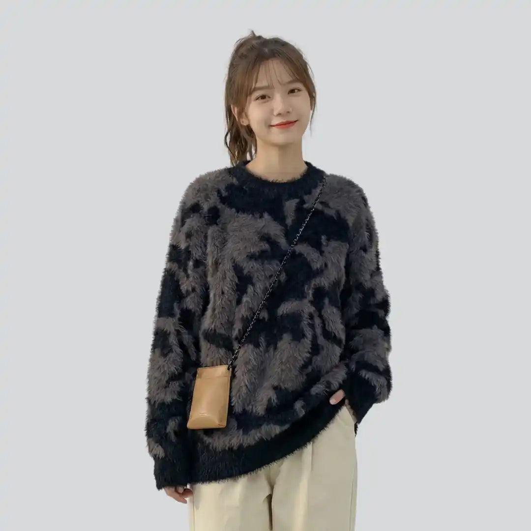 S Plush Fur-Blend Sweater
