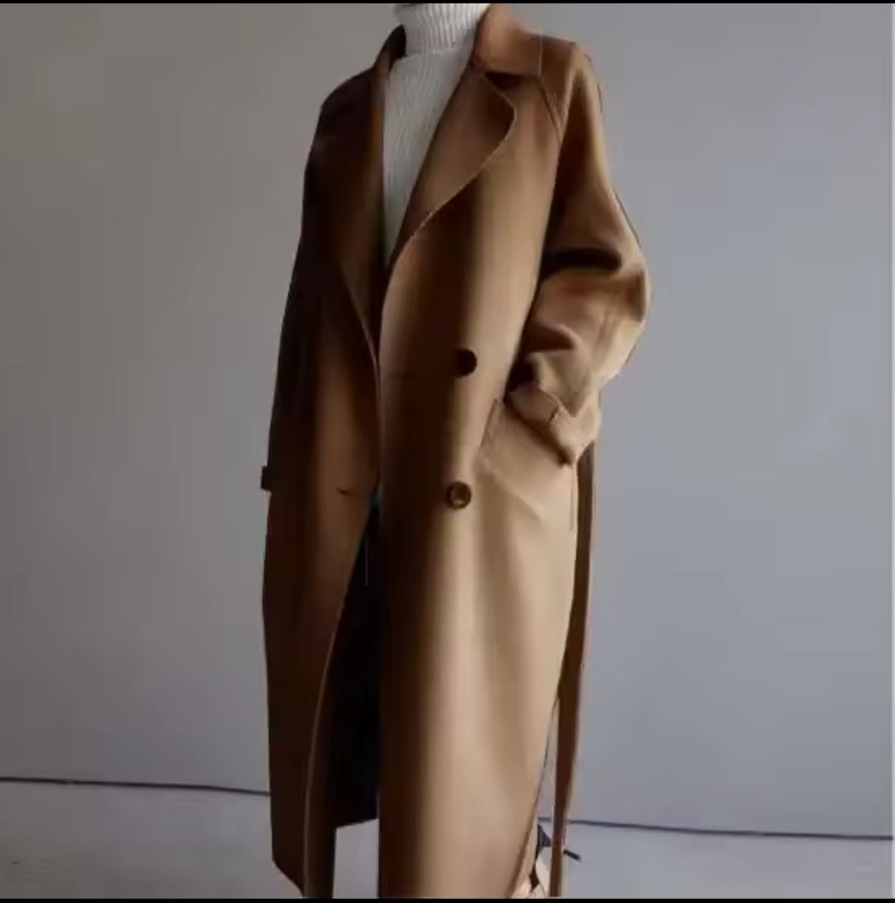 LORVENE Slim Fit Trench