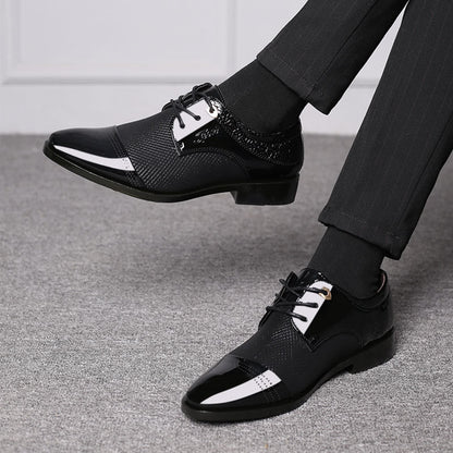 Men’s Executive Mesh Gloss Lace-Up Shoes