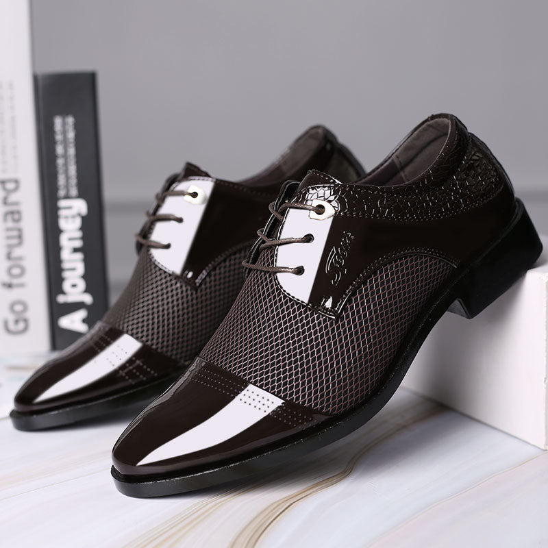 Men’s Executive Mesh Gloss Lace-Up Shoes