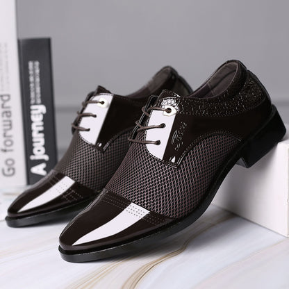 Men’s Executive Mesh Gloss Lace-Up Shoes
