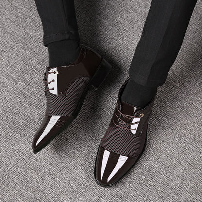 Men’s Executive Mesh Gloss Lace-Up Shoes