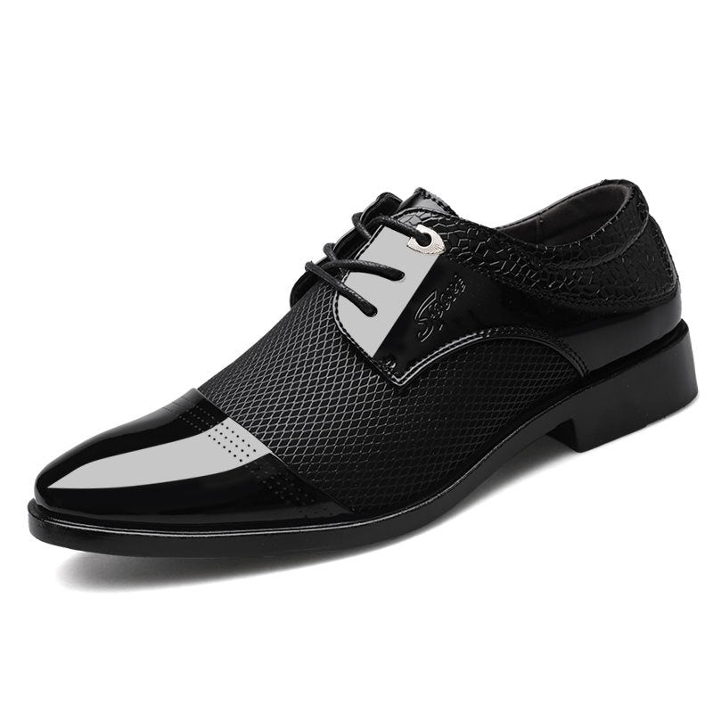 Men’s Executive Mesh Gloss Lace-Up Shoes