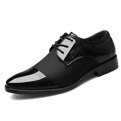 Men’s Executive Mesh Gloss Lace-Up Shoes