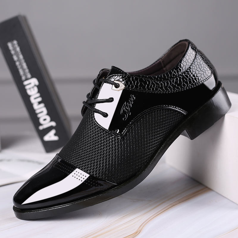 Men’s Executive Mesh Gloss Lace-Up Shoes