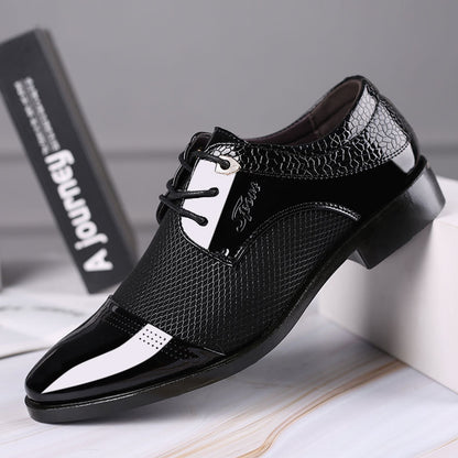 Men’s Executive Mesh Gloss Lace-Up Shoes