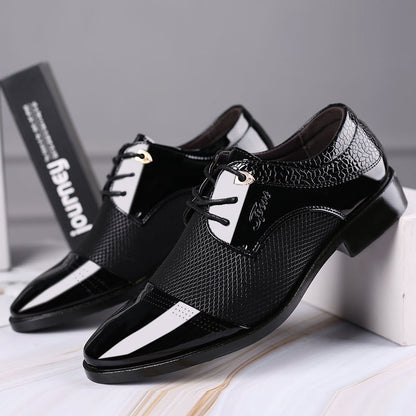 Men’s Executive Mesh Gloss Lace-Up Shoes
