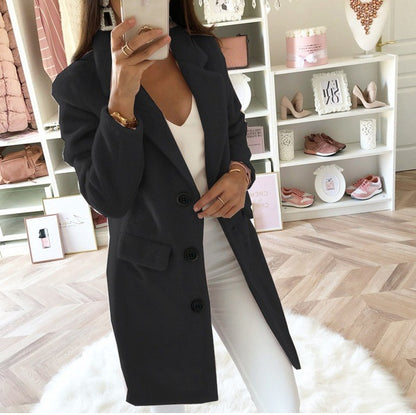 LORVENE Elegant Lapel Trench