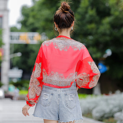 LORVENE Textured Fringe Shawl