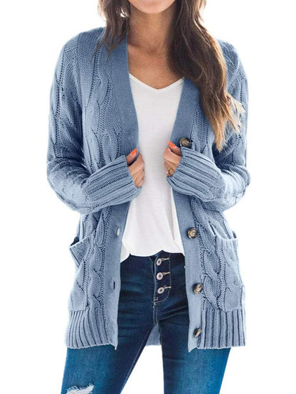 LORVENE Elegant Rib Cardigan