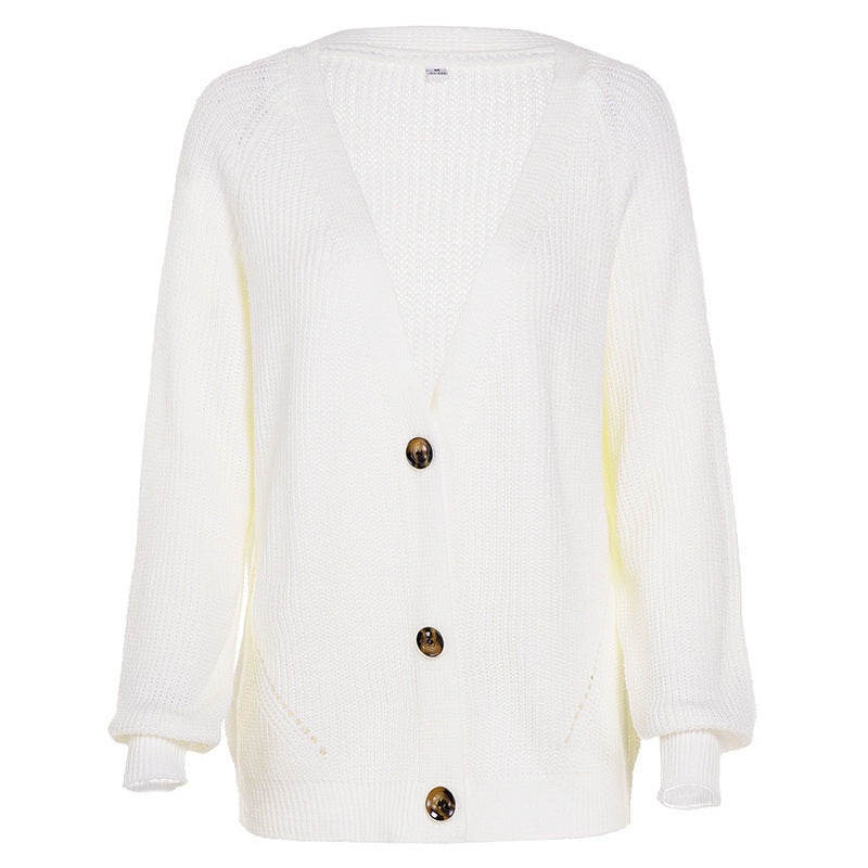 LORVENE Fine Knit Button-Up