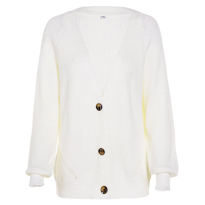 LORVENE Fine Knit Button-Up