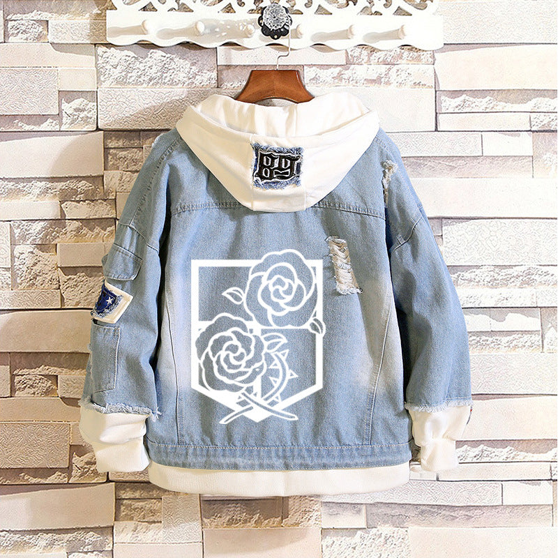 LORVENE Wool Blend Denim Jacket