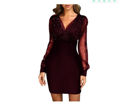 LORVENE Shimmer Sequin Dress