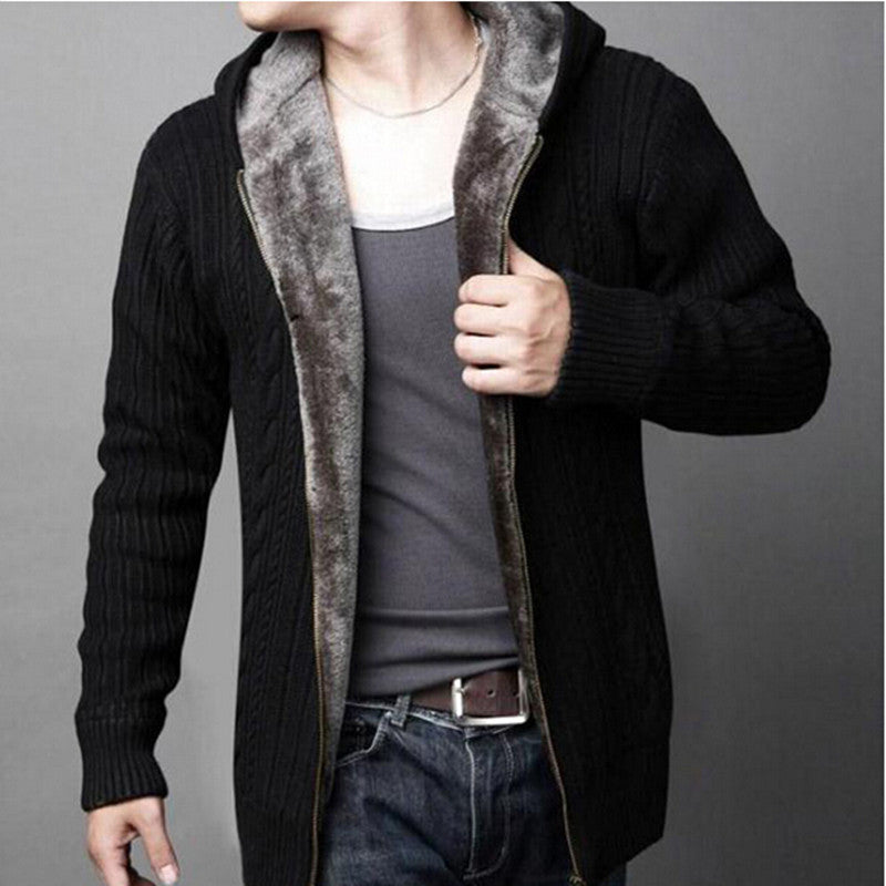 LORVENE Weave Wool Cardigan Coat