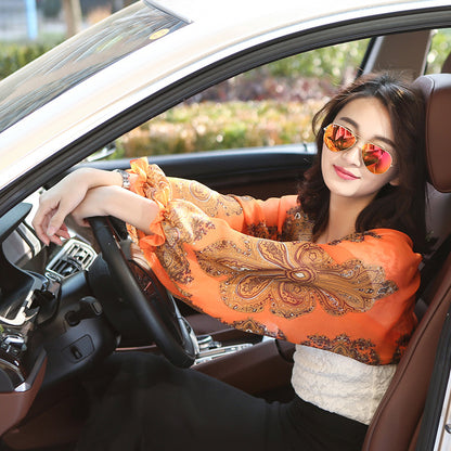 LORVENE Textured Fringe Shawl