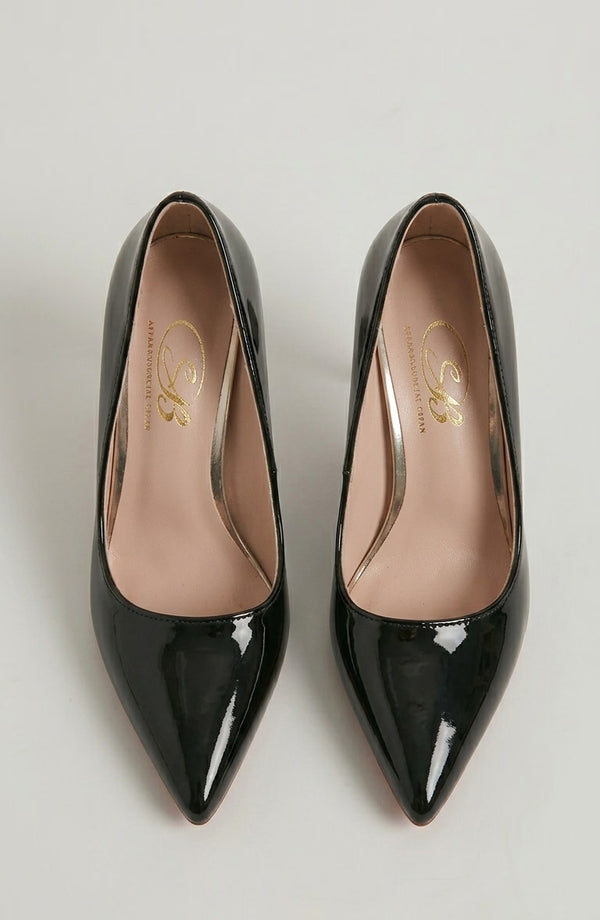 LORVENES Pure Essence Heels featuring elegant design with a sleek black finish, perfect for formal and evening wear. (600x920)