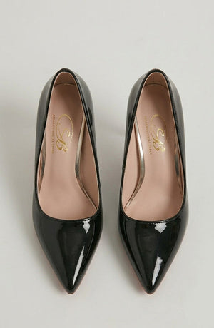 LORVENES Pure Essence Heels featuring elegant design with a sleek black finish, perfect for formal and evening wear. (600x920)