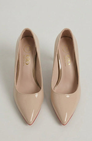 LORVENES Pure Essence Heels featuring sleek black design with pointed toes and stiletto heels, perfect for formal occasions. (600x920)