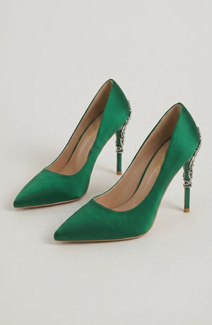 LORVENES Opal Muse Heels featuring sleek black straps and pointed toe design, perfect for elegant evening wear. (600x920)