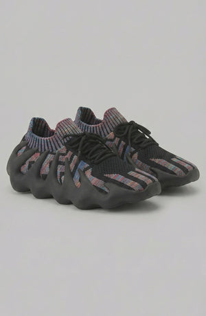 LORVENES Midnight Muse sneakers with black and gray design, featuring white sole and stylish urban sneaker details.