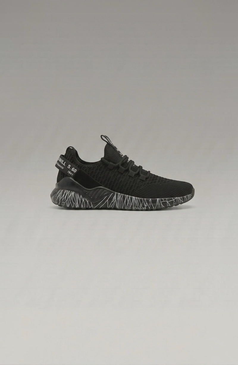 LORVENE Chrome Path Sneakers in silver with white soles, display front view showing stylish athletic footwear.