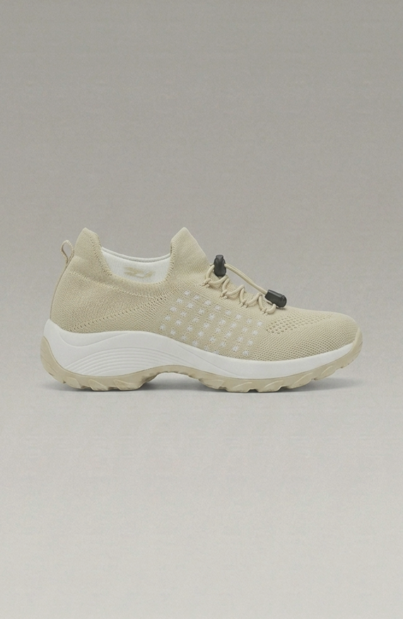 LORVENE Calm Glow sneakers featuring a sleek design with soft pastel colors and comfortable athletic fit.