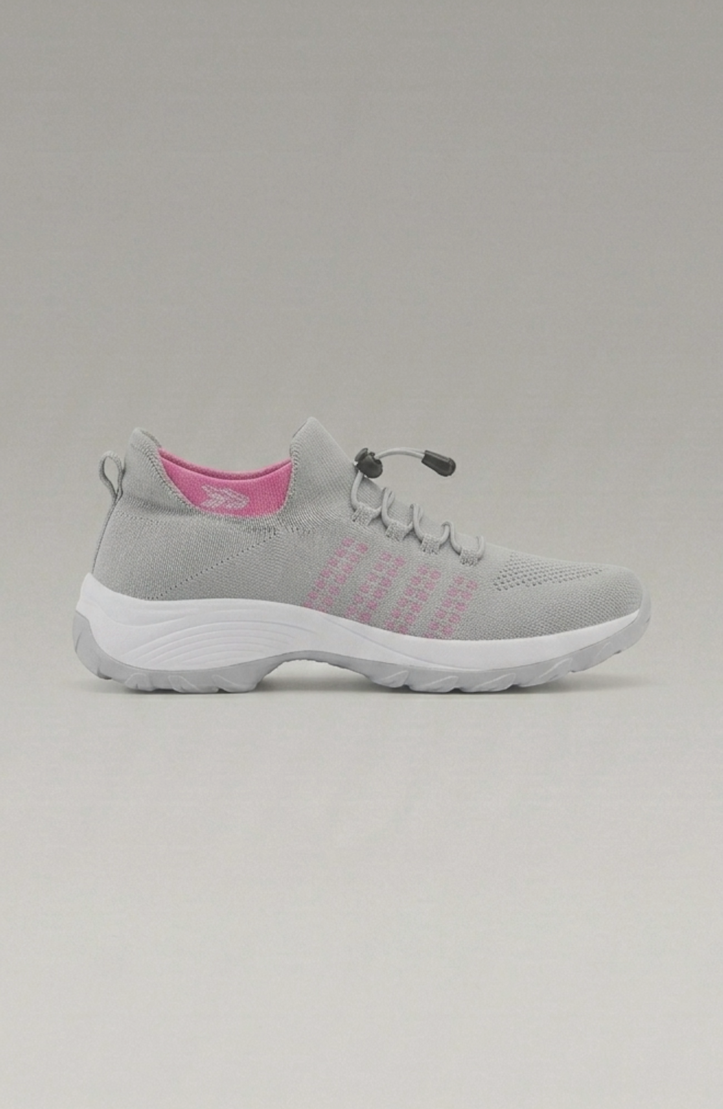 LORVENE Calm Glow sneakers in soft pastel colors, featuring sleek design and comfortable fit, shown from the bottom left angle.