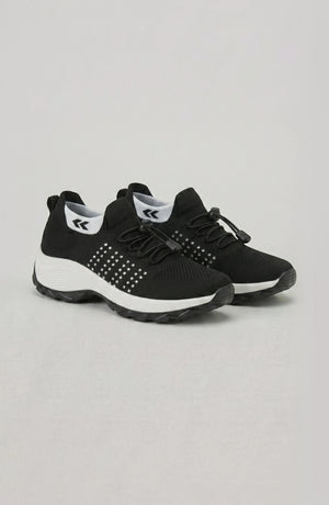 LORVENE Calm Glow sneakers featuring a sleek design with white and pastel accents, displayed on a plain background.