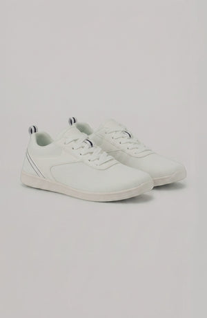 LORVENE Glide Flare Sneakers in white with chunky soles and stylish design, shown from a side angle on a plain background.