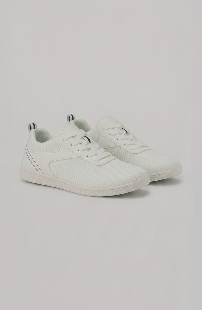 LORVENE Glide Flare Sneakers in white with chunky soles and stylish design, shown from a side angle on a plain background.