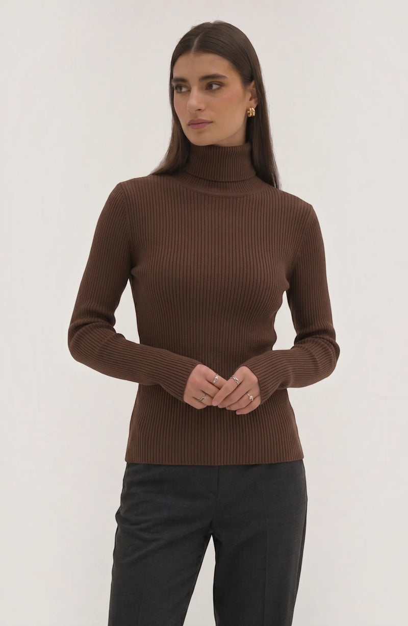 LORVENE Pure Soft Polyester High Neck in a cozy, smooth fabric with a high neckline, displayed in a close-up image.