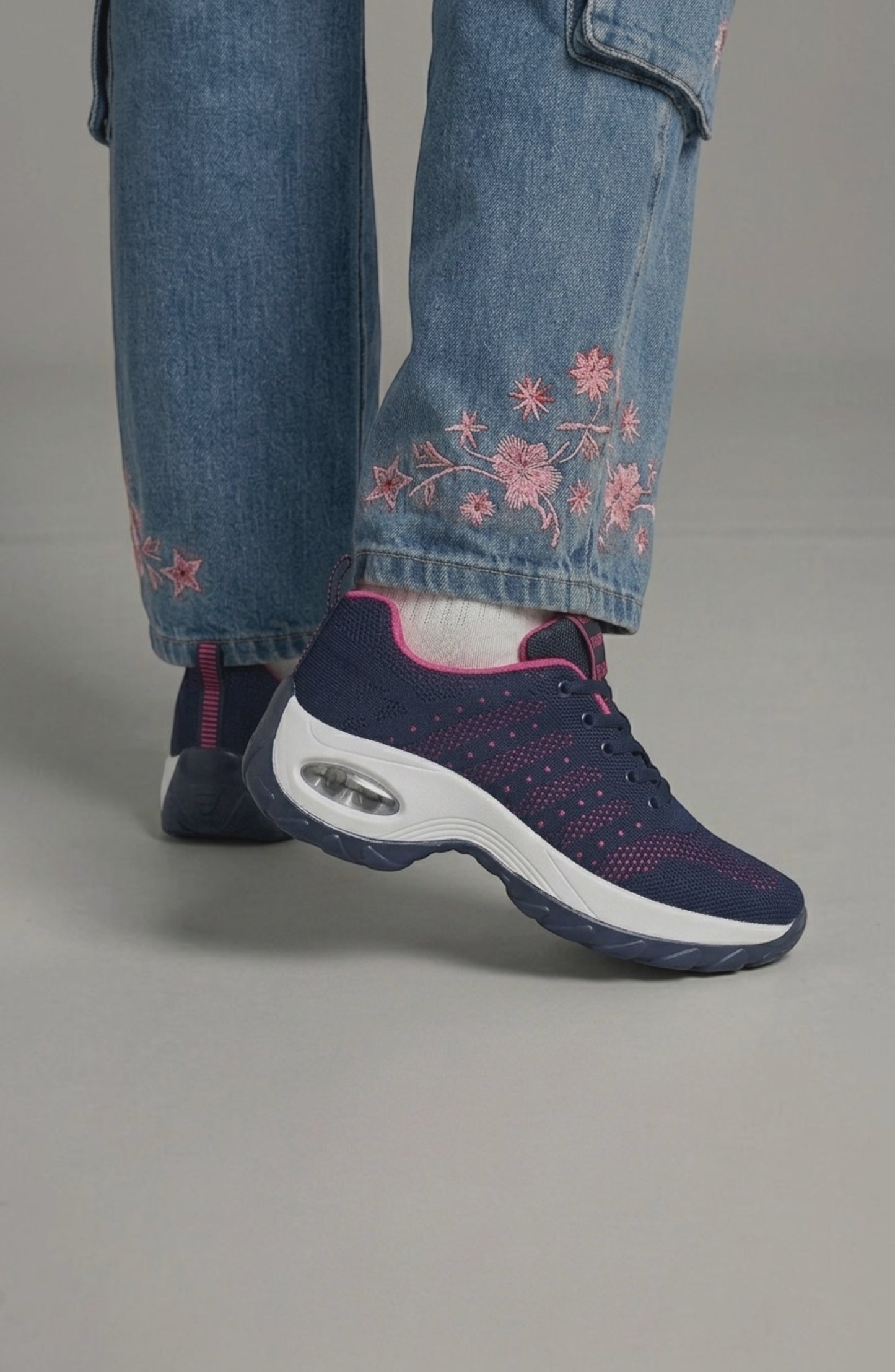 LORVENE Ice Walk Sneakers showing side view with textured sole and winter grip design, suitable for cold weather activities.