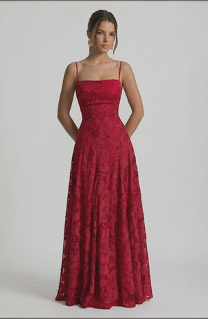 LORVENES sexy flowy bridal dress with delicate fabric and elegant design, shown from the top right angle in an AVIF image.