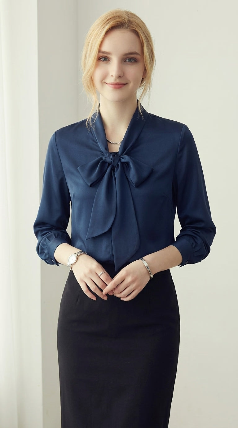 LORVENE double pocket shirt showing a close-up of the chest area with two front pockets and a button-up design.