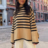 Khaki black stripes