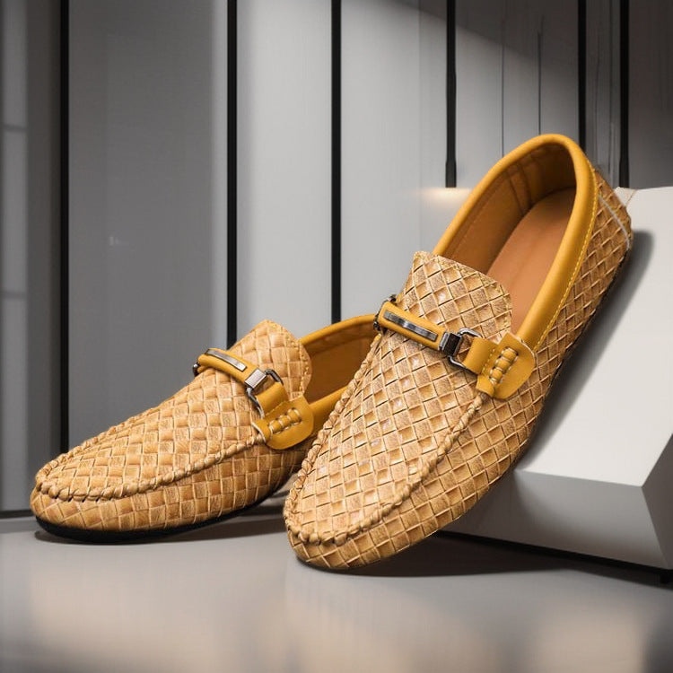 Men’s Premium Woven Buckle Loafers