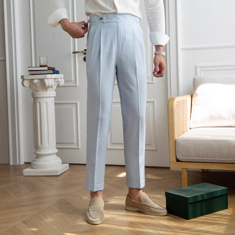 LORVENES Sharp Tailored Formal Pants for Men