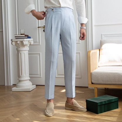 LORVENES Sharp Tailored Formal Pants for Men