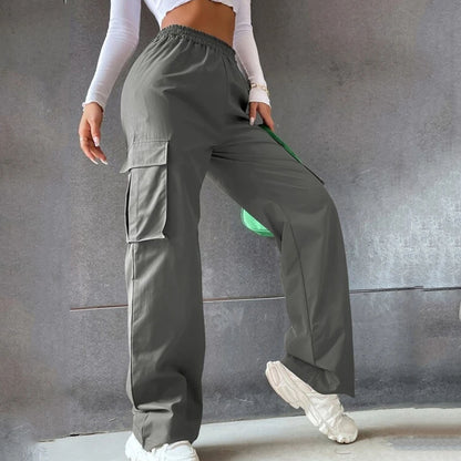LORVENES Comfortable Elastic Waist Trousers