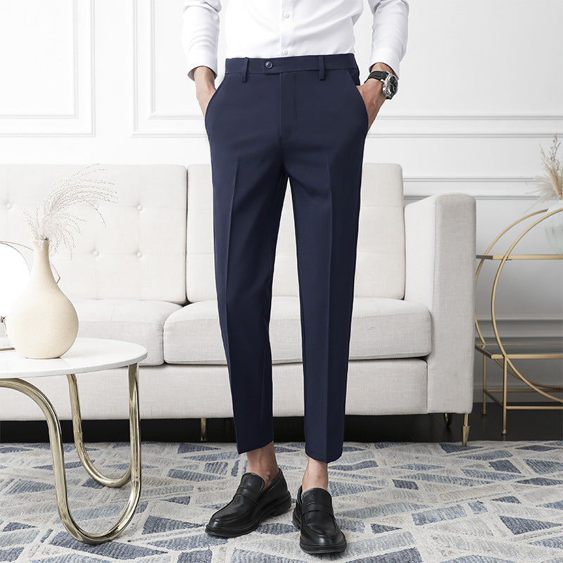 LORVENES Designer Straight Cut Formal Pants