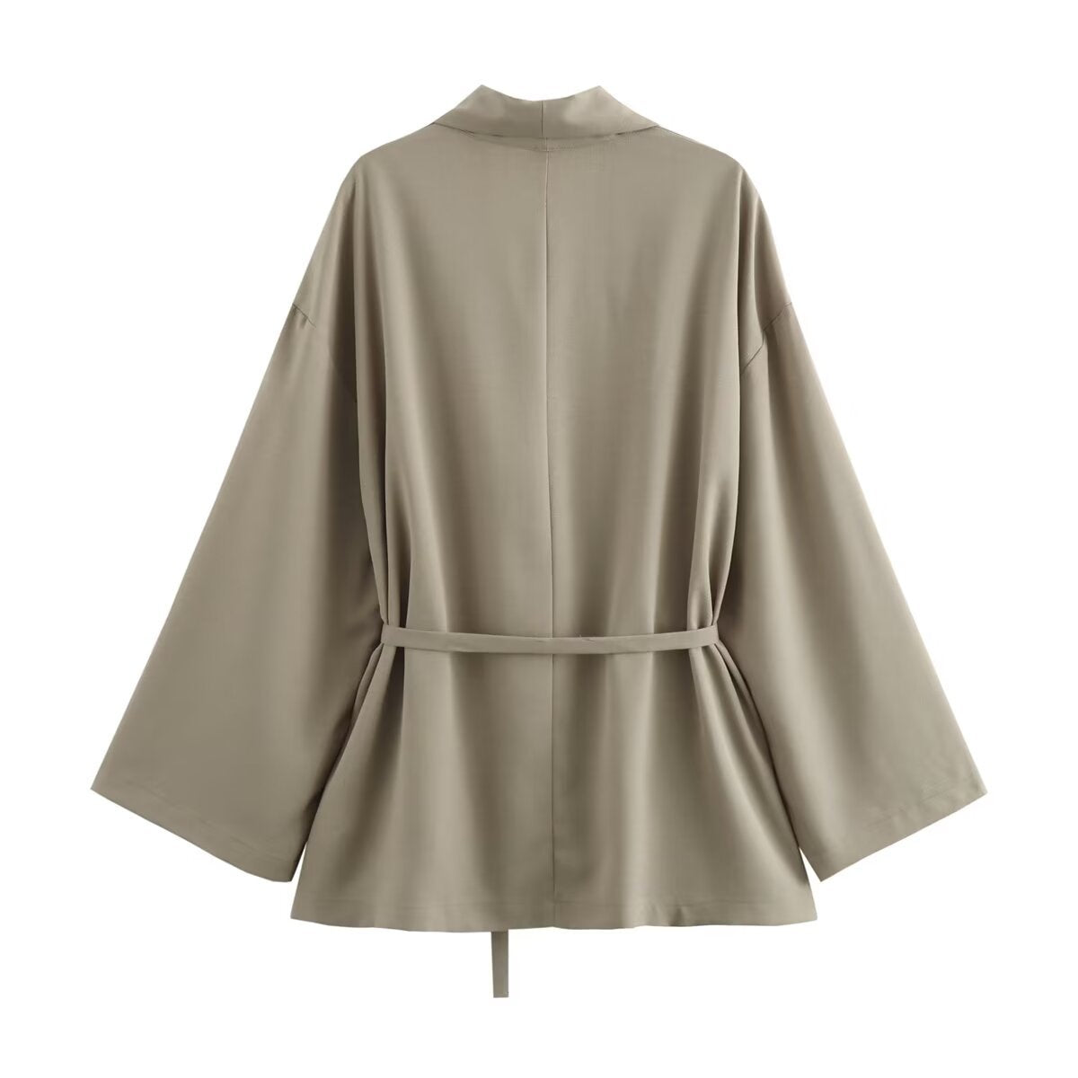 European and American cross-border women's clothing 2024 summer fashion texture double-breasted kimono top outerwear straight pants two-piece suit B8